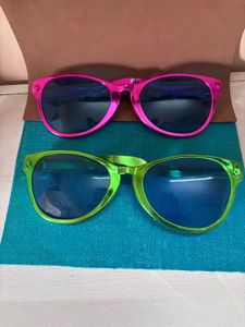 Funky Oversized Sunglasses - Pink & Green!
