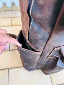 Vintage Brown Leather Backpack