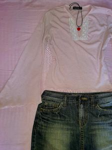 Y2K Blush Pink Flare Sleeve Top
