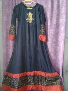 Blue And Red Gown