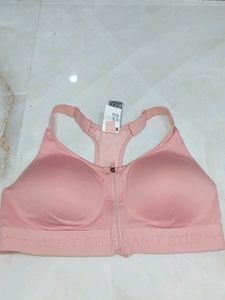 Pink Chain Sports Bra - 'Won't Stop'