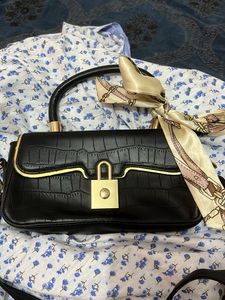 pure leather branded hand bag