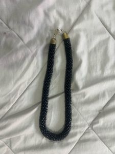 Elegant Black Beaded Necklace