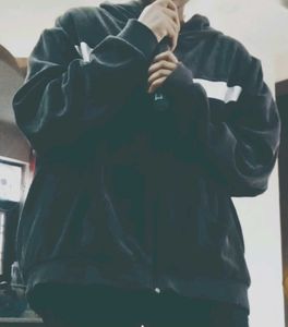 Velour Zip-Up Hoodie