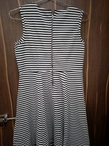 Stripped Black and White Dress