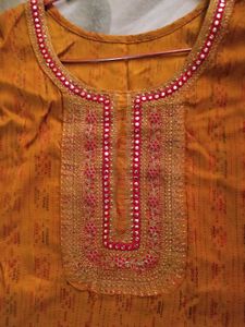 Women Elegant Mustard Kurti