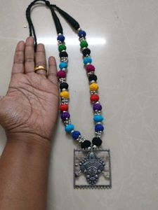 Colorful Threaded Necklace &amp; Earring Set