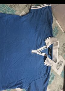 Chic Blue Collared Polo Shirt