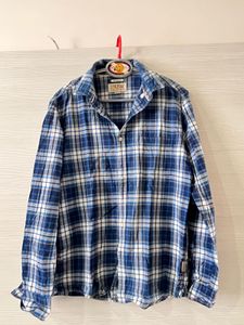 Blue Check Shirt Men