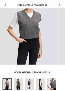 Classic Grey V-Neck Knit Vest elegant