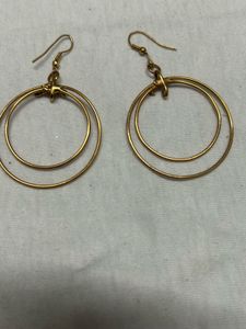 Elegant Double Hoop Dangle Earrings