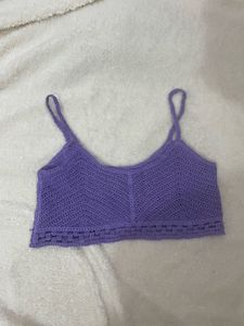Crochet Purple Crop Top
