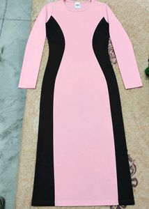 Pink and Black Long Sleeve Top