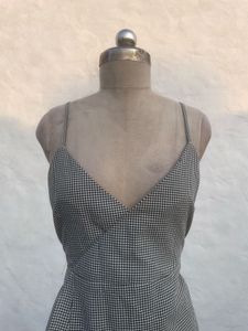 Chic Gingham Wrap Dress