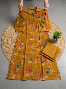 Turquoise Floral Kurta Set