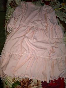 Pretty Pink Embroidered Dress with Tassels