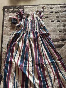 ZARA striped sleeveless midi dress