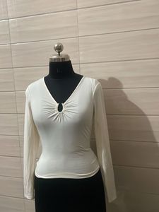 H&amp;M Long Sleeve Ruched Top