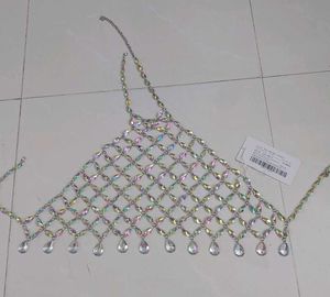 NEWME beads halterneck bodychain top with tag