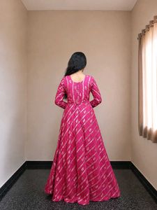 Elegant Pink Anarkali Dress