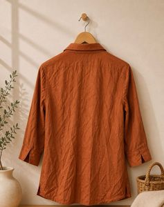 Chic Rust Cotton Shirt