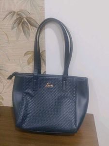 Lavie Dark Blue Textured Handbag