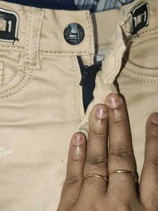 Stylish Beige Kids Jeans