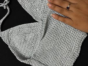 Crochet Halter Neck Bikini Top