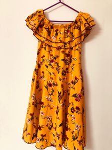 Offshoulder Yellow Dress