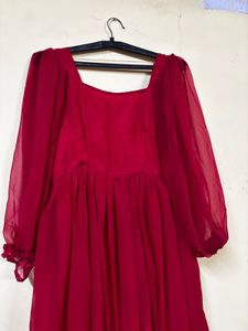 Elegant Red Maxi Dress