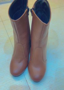 Stylish Brown Heeled Ankle Boots