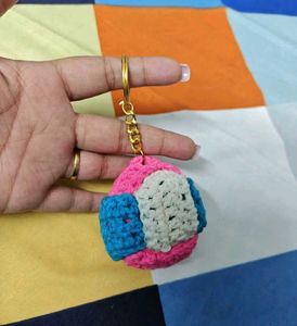 Handmade Crochet Ball Keychain