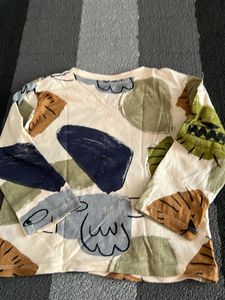 H&amp;MCute Animal Print Long Sleeve Shirt 1.5-2 yr