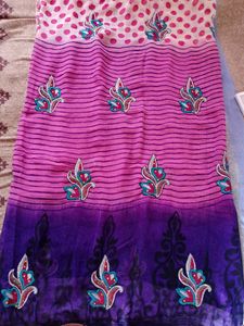 "Discount Offer" Printed Saree With Blouse