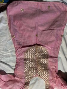 Pink Embroidered short kurta