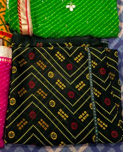 Saree Set 4 combbo Lahariya chiffon sare