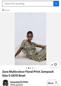 Zara floral Print Wide-Leg Jumpsuit
