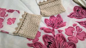 Charming Pink Floral Cotton Tunic/Kurta Set