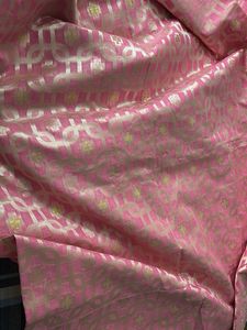 Elegant Pink Brocade Saree