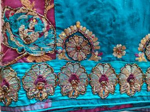Beautiful embroidery saree with blouse