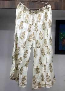 New Cream Printed Palazzo