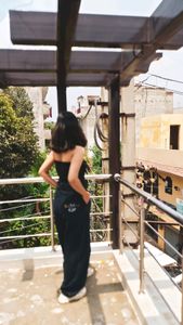 Blue wide jeans