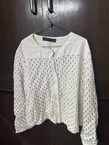 Stylish White Broderie Jacket