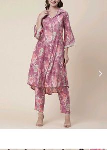 FASHOR Muslin silk floral Print ethnic co-ord set