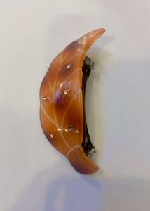 Orange Leaf Hair Clip