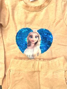 Cute Elsa Heart Sweatshirt &amp; Pants Set