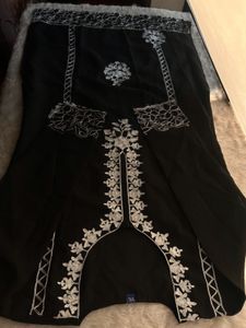 Elegant Black Embroidered Kurta Set