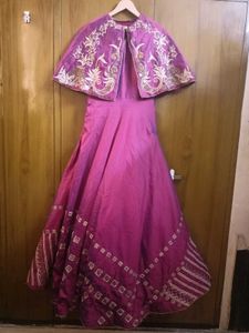 Elegant Embroidered Silk Gown