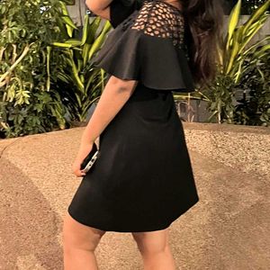 Chic Black Lace Detail Dress