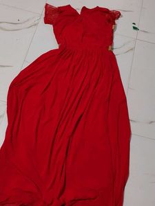 Beautiful Red &amp; Gold Ethnic Gown